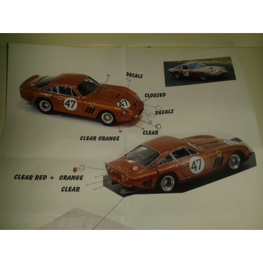 Kit Ferrari 330 LMB Ch. 4453GT Bridgehampton Double 500 USA #47 D. Gurney 1963 - Resin Kit 1:43